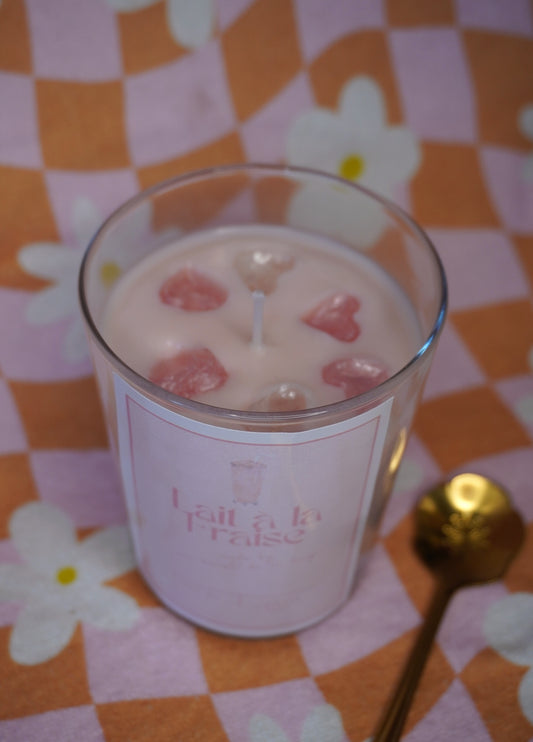 Lait à la fraise