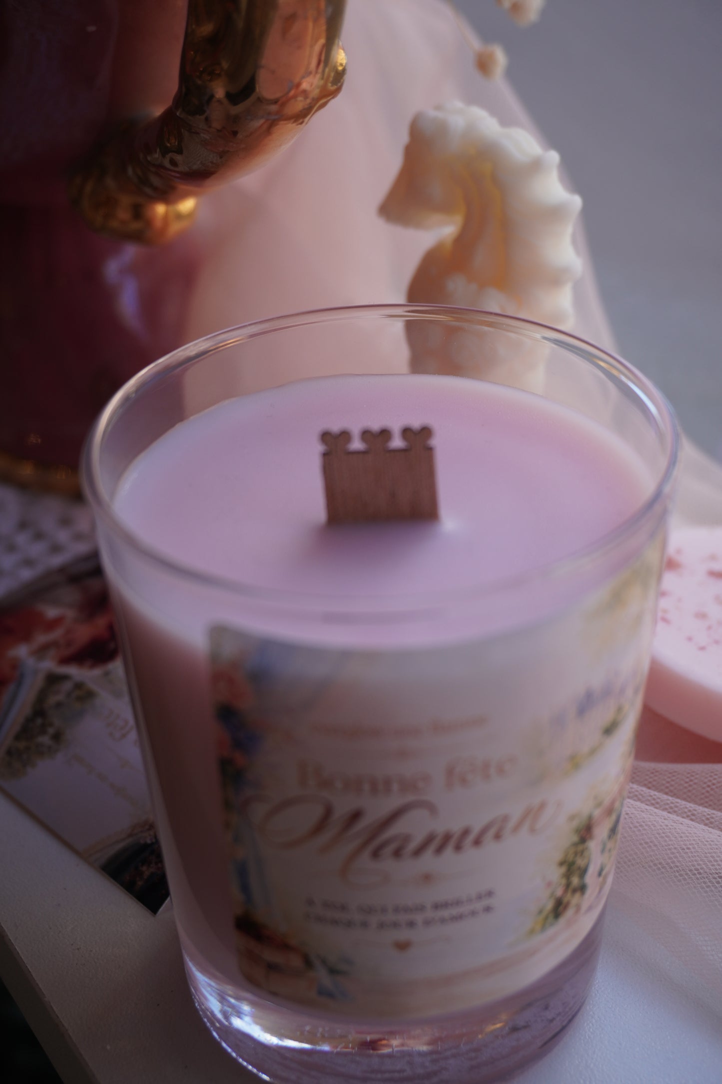 Bougie "Bonne fête Maman"